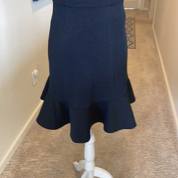 Anthropologie Marcelline Flounced Sheath Black Dress - Picture 7 of 13